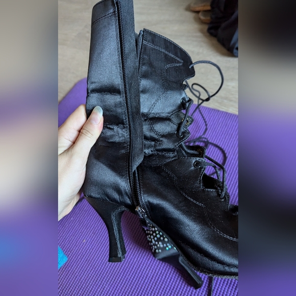 Dance heels soft sole bedazzled 8 - Picture 5 of 8